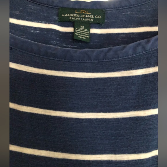 RALPH LAUREN Jeans Blue & White Striped Nautical Style Dress  Size M - Picture 2 of 3